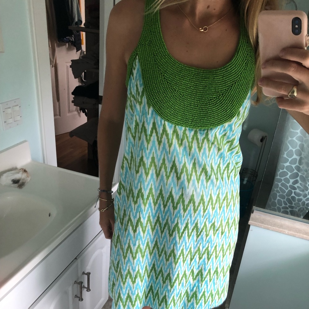 Beautiful green beaded dress